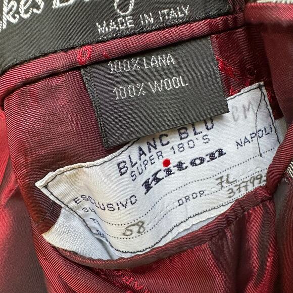 Kiton Grey Plaid Designer Sport Coat 58 EU / 48 US - Picture 9 of 11